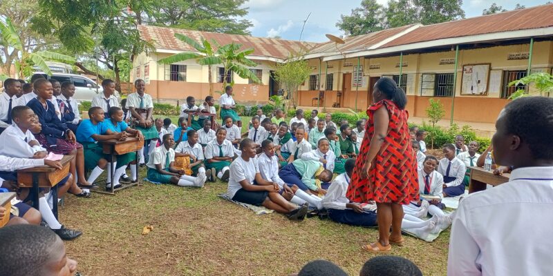 Girls in one of the student mentoring sessions at Kangulumira Public Secondary School (Photo: Stephen Okhutu)