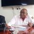 Salim Kiveijinja (L) and Dr. Robert Ssentongo (R) during a press briefing in Kayunga