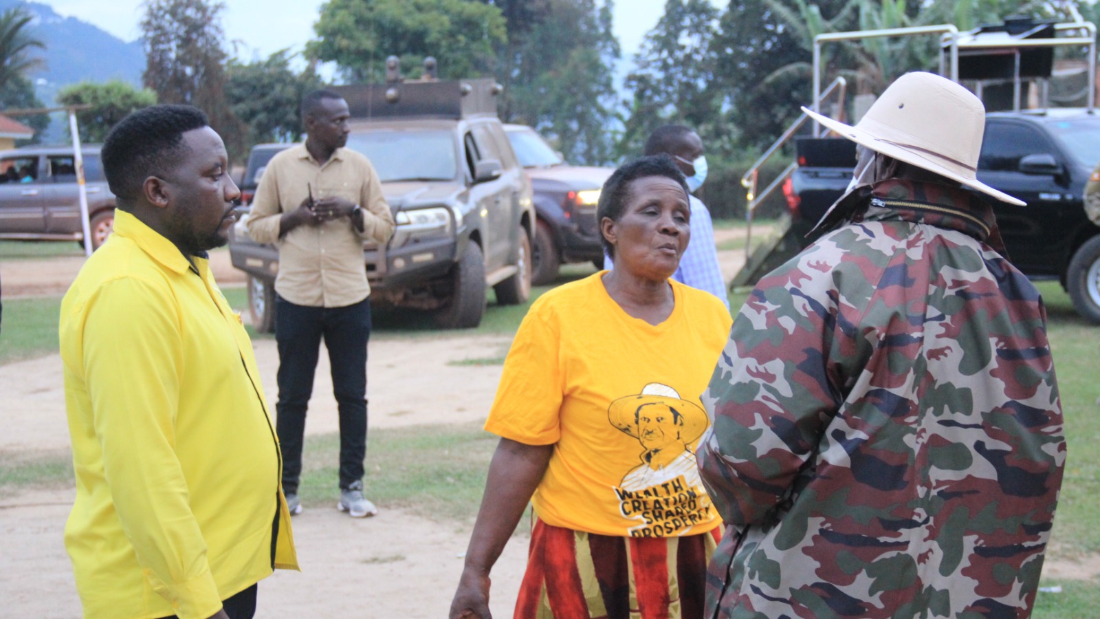 Mrs Rwakiseta with the president a year ago